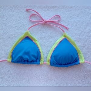 VENUS Diamond Stitch Triangle Bikini Top, Size 32D/34C/36B